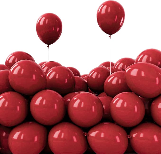 PartyWoo Burgundy Balloons 50pcs Dark Chestnut Red Maroon Color | Balloons by PartyWoo