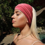 DRESHOW Extra Wide Headbands for Women Cotton Turban Knotted Bandana Head Bands Non Slip Boho Hair Accessories for Sports & Yoga