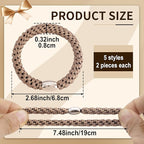 10 Pcs Hair Tie, Ties for Thick Hair, Elastic Bracelet Hair Ties with Strong Hold, Classic Thick Braided Hair Tie Bracelets for Women, Soft Hair Ties for Ponytail (Multicolor)