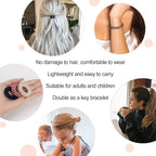 JessLab Spiral Hair Ties, 20 Pcs Traceless Phone Cord Hair Ties No Crease Spiral Bracelet Plastic Coil Ponytail Holders No-Damage Headband Hair Accessory for Girls Women Ladies Gift (Fabric Covered)