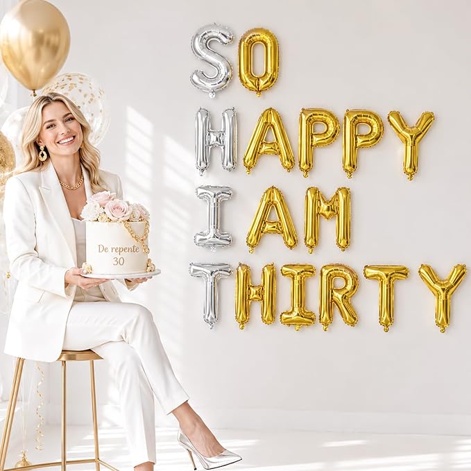 52 Pcs Letter Balloons Gold Silver Balloon Banner 16 Inch 2 Sets A- Z Alphabet - Image 5