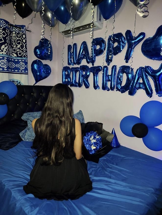 52 Pcs 16 Inch Blue Letter Foil Balloons, 2 Sets of A-Z, Mylar Metallic - Image 4