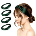 4PACK Womens Silk Headband Satin Headbands Silky Hairband Wide Head Bands Hair Wrap Fashion Hairbands Accessories