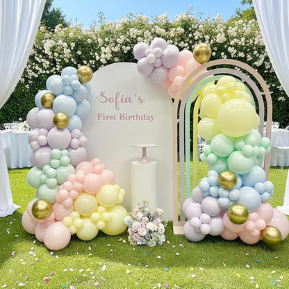 Pastel Rainbow Balloon Garland Kit 181Pcs Macaron Easter Balloon Arch Kit - Image 4