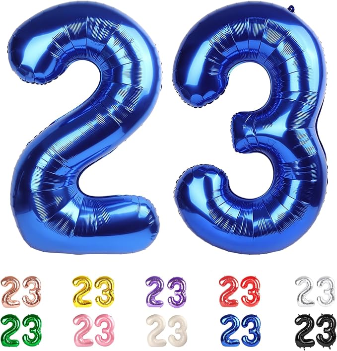 23 Balloon Numbers 40Inch for 23 32 Birthday Decorations, Dark Blue | 40In by Mluchee