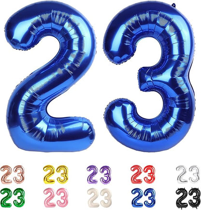 23 Balloon Numbers 40Inch for 23 32 Birthday Decorations, Dark Blue | 40In by Mluchee