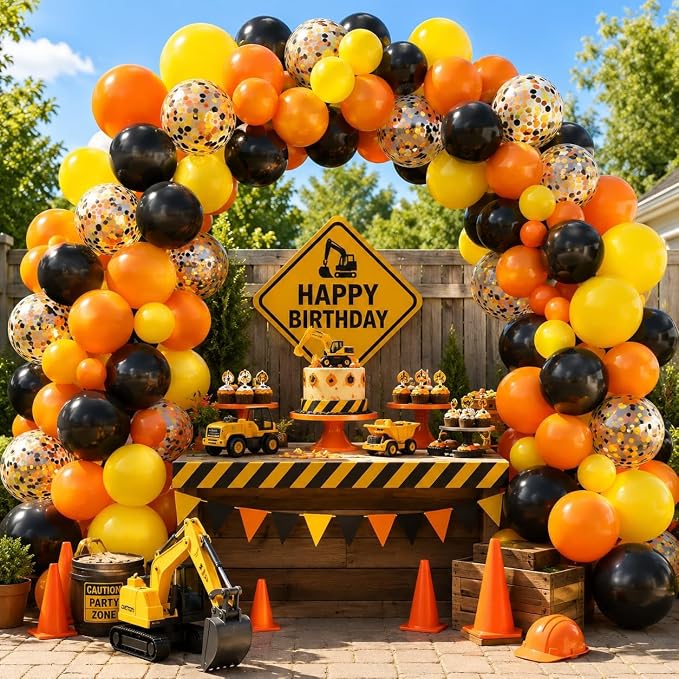 Construction Balloons, Truck Theme Latex Party Balloons - Image 3