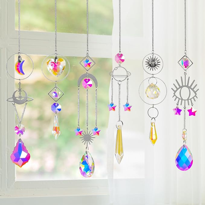 Sun Catchers 6Pieces Colorful Crystals Suncatcher - Image 7
