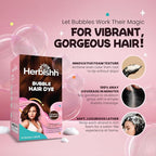 Herbishh Bubble Foam Hair Dye Shampoo, 3 in 1 Dye for 100% Grey Coverage, Permanent Hair Coloring for Men & Women, Long-lasting & Travel-friendly, Ammonia-free, 10 Sachet x 24 ml (Chestnut Brown)