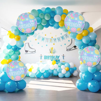 Roller Skate Foil Balloons Set, Pastel Helium Balloons - Image 7