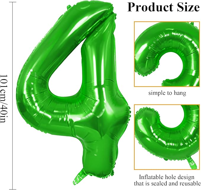 Number 94 Balloons for 94th Birthday Party Decorations, 0-100 Large No.94 - Image 2