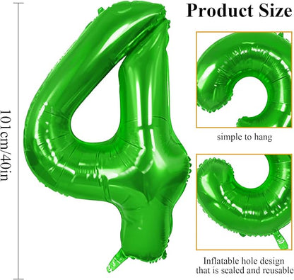 Number 4 Balloons for 4th Birthday Party Decorations, 0-100 Large No.4 Balloons - Image 2