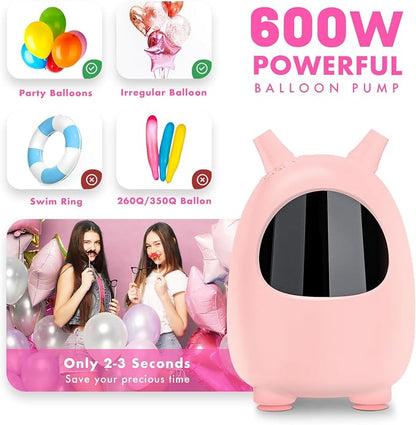 Balloon Pump Electric, SPLAKS Balloons Inflator Air Pump Portable Balloon Blower - Image 2