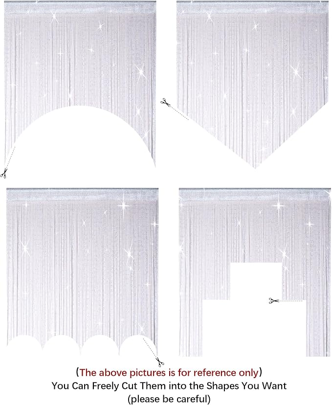 Hysenm 2 Pack 39 x 79 Inch Beaded Curtain String Door Curtains, Hippie Room - Image 3