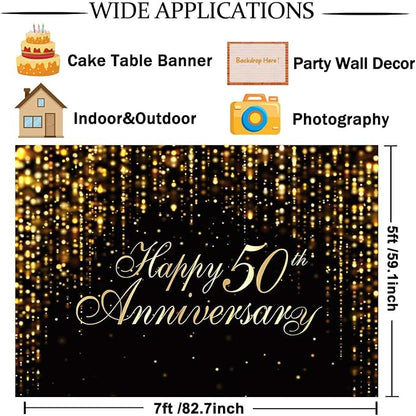 Happy 50th Anniversary Backdrop - Image 6