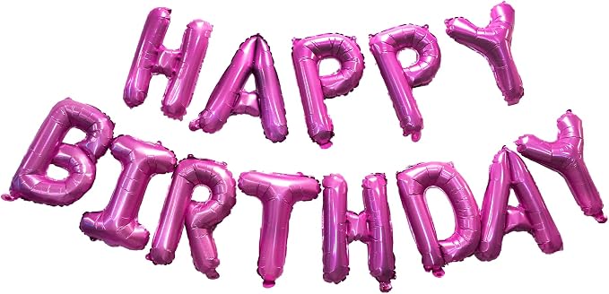 Rose Pink Happy Birthdays Banner by GREATRIL