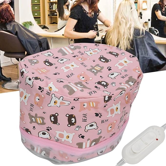 Milltrip Electric Hair Heating Cap, Adjustable Oil Treatment Steamer Hat Detachable Hair Care Tool (US Plug 110V)