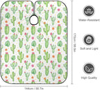 Women Desert Green Cactus Flower Professional Salon Cutting Barber Hairdressing Cape, Lightweight Hairdressing Haircut Apron for Hair Cutting Styling, Haircut Tools