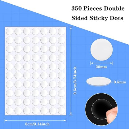 JUNEBRUSHS 350 Pieces Double Sided Sticky Dots, Sticky Tack - Image 2