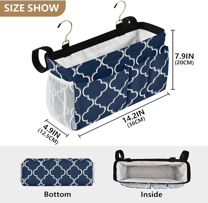 Bedside Caddy Hanging Bunk Bed Caddy Bed Organizer Hanging Pocket - Image 4