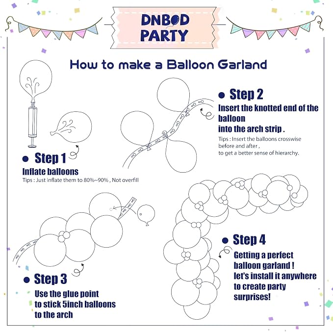 DNBOD Mermaid Party Balloon Arch Kit, Under the Sea Summer Birthday Party - Image 8