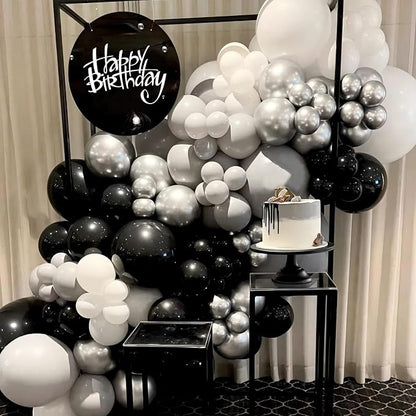 FOTIOMRG Metallic Silver Balloons 12 inch, 100 Pack Chrome Silver Latex Balloons - Image 4
