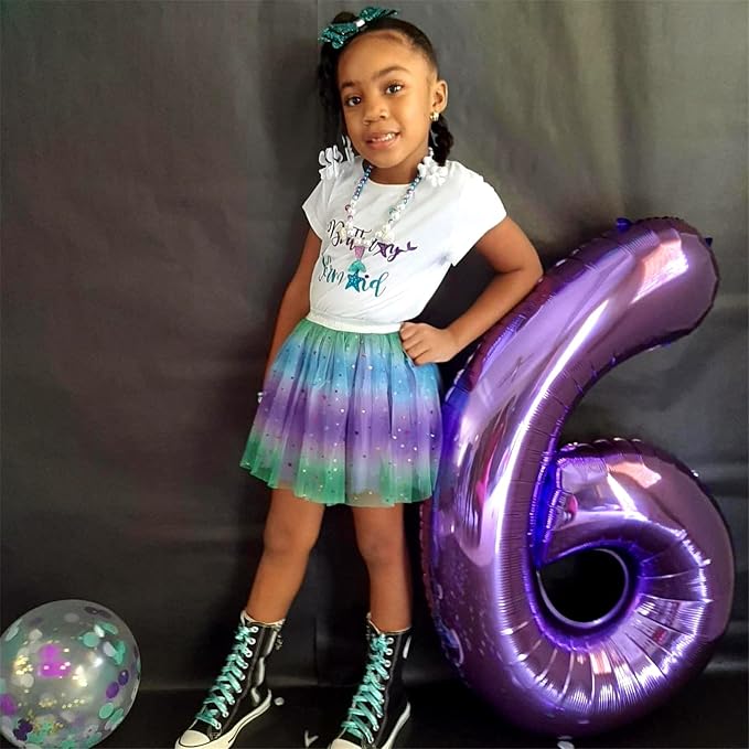 15th Birthday Balloons for Girls, 15 Inch Giant Purple Foil Number 15 Balloons - Image 5