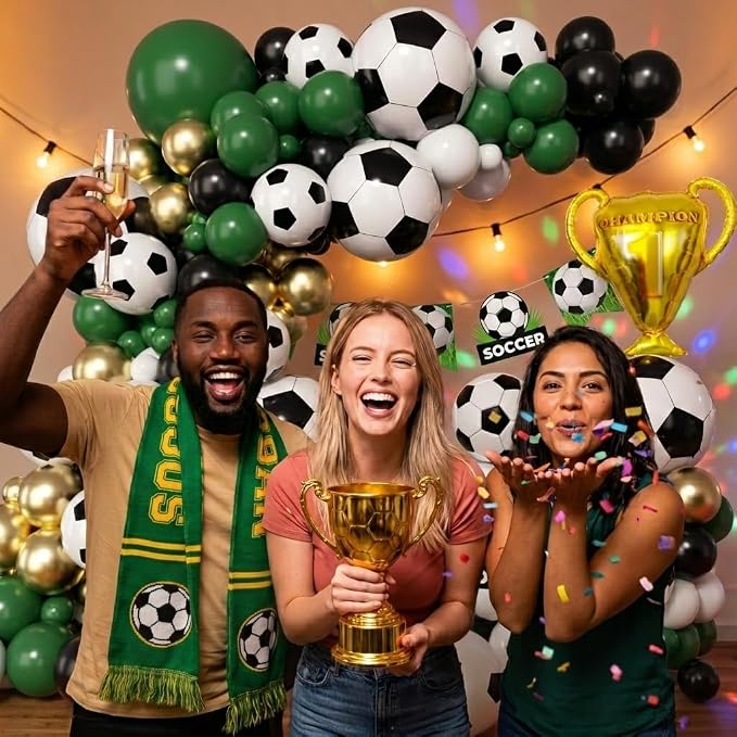 Soccer Balloons Garland Arch Kit 151Pcs - Image 4