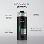TRUSS Therapy Anti Dandruff Shampoo for Women & Men - Hair Shampoo & Itchy Scalp Treatment Infused with Menthol - Gentle Hair Care for Excess Oiliness & Flaking - pH Balanced & Paraben-Free (10.14 oz)