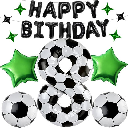 40 Inch Soccer Number 8 Balloon Set, Soccer Birthday Party Decorations | Sports by Unknown