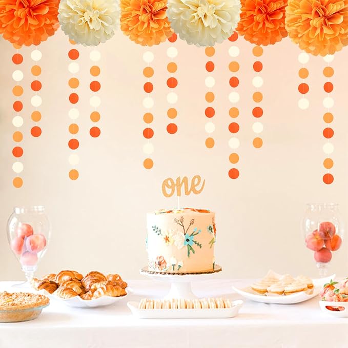 Orange Beige Fall Baby-Shower Party-Decorations - Image 4