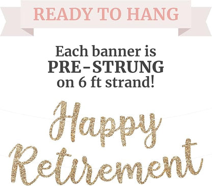Pre-Strung Happy Retirement Banner - Image 3