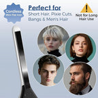 Sunmay Cordless Mini Flat Iron, 3/10" Pencil Hair Straightener for Short Hair, Pixie Cut & Bangs, Portable Dual Voltage Travel Curling Iron