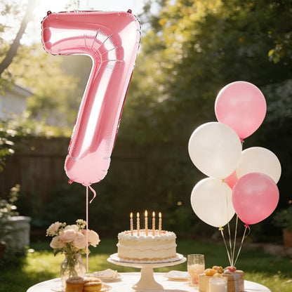 40 Inch Number 7 Balloons for 7th Birthday Party Decorations, 0-100 Jewelry - Image 3