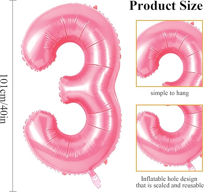 Number 93 Balloons for 93rd Birthday Party Decorations, 0-100 Large No.93 - Image 2