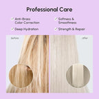 MAREE Deep Conditioning Purple Hair Mask for Blonde Hair – Purple Toner for Brassy, Bleached, Silver, or Color Treated Hair – Hair Repair Mask Keratin Hair Treatment – Matizador Para Cabello Rubio