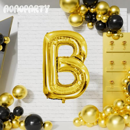 Letter Balloons Gold 40 Inch B Large Giant Big Foil Mylar Balloon | - Image 4