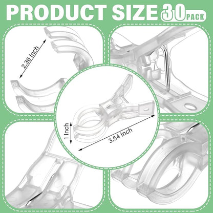 LemonRoad 30 Pack Large Balloon Arch Clips Plastic Transparent Backdrop Spring - Image 2
