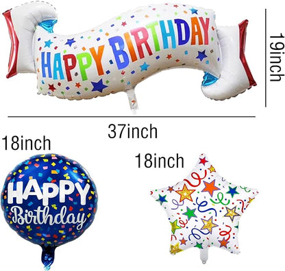 Birthday Decoration Set Colorful Happy Birthday Banner Balloon - Image 3
