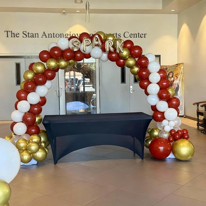 Burgundy and Gold Balloons for for Graduation Birthday Party Decorations | - Image 5