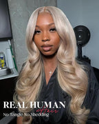 Alididi Ash Blonde Wig Human Hair 180% Density Milk Tea Ash Blonde Wig 13x6 Body Wave Hd Thin Lace Front Wigs Human Hair Full And Thicker Pre Plucked Pre Cut Natural Hairline With Baby Hair 26 inch
