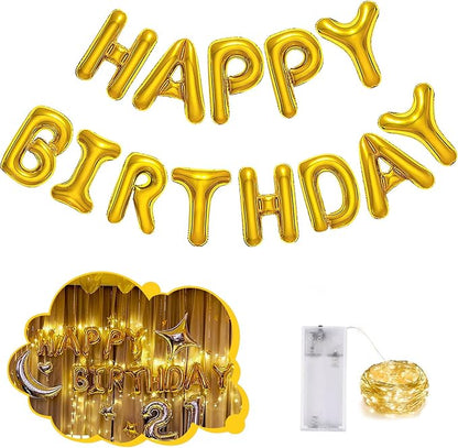 CANREVEL Happy Birthday Banner Decorations + Sign Balloons, by CANREVEL