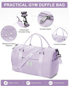 Gym Bag Womens,Travel Duffel Carry on Bag Sport Tote Bag Weekend Overnight Bag