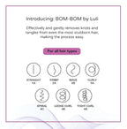 BOM BOM 2 Unit Kit, Wet And Dry Vented Detangling Hair Brush For All Hair Types, Light Weight Hairbrush, Scalp Massage Brush (Purple)