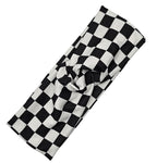 Soft Stretchy Headband, 3-in-1 Versatile Twist Style, One-Piece (Ready, Set, Race! Black and White Checkered, Child)