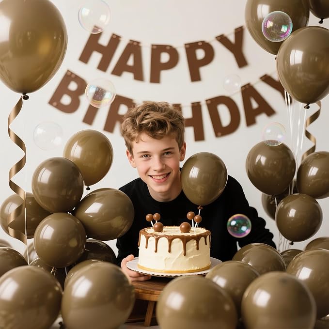 200pcs Brown Balloons 5 Inch, Small Mini Latex Balloons - Image 4