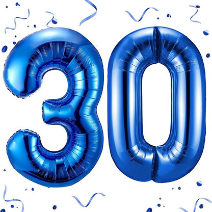Gejoy 40 Inch Number 30 Balloons Jumbo 30 Foil Giant Number 30 Balloons by Unknown