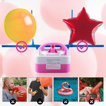 Balloon Pump Electric, 110V 600W Balloon Blower Inflator Dual Nozzle Air Pump - Image 5