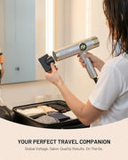 Dual Voltage Travel Hair Dryer with Diffuser - 2000W High-Speed Ionic Diffuser Hair Dryers Gift for Women, Fast Drying, Low Noise, Lightweight, No Heat Damage, European Travel 110V-120V/220V-240V