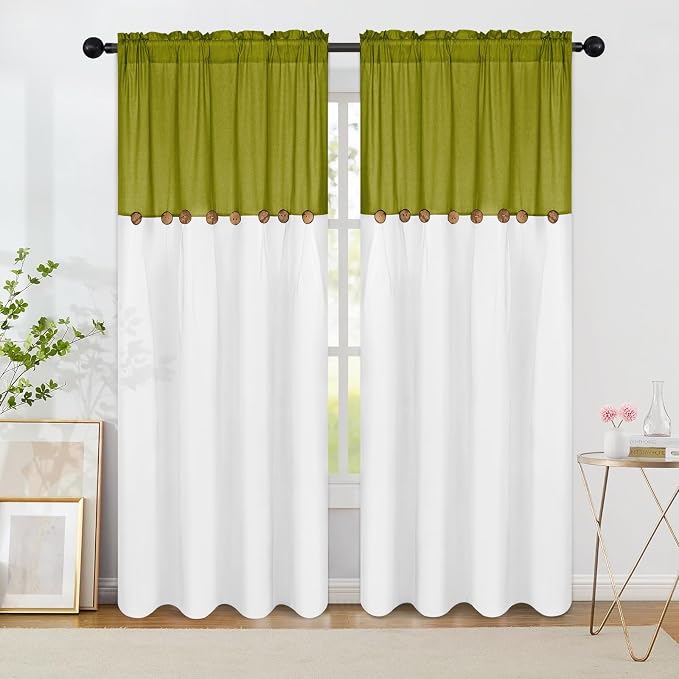 Farmhouse Cotton Linen Curtains by FRAMICS